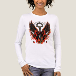 Gotischer Velvet-Bow-Schlüssel mit Flügeln & Mond Tri-Blend Shirt