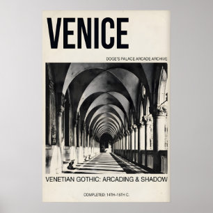 Gotischer venezianischer Plakat Venedig Arkadenarc