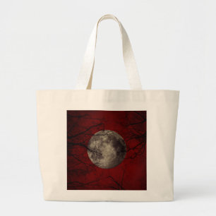 Gotischer Vollmond mit frequentierenden Bäumen Jumbo Stoffbeutel