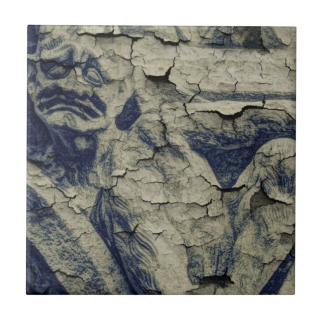 gotischer Wasserspeier der Notre- Fliese (Vorderseite)