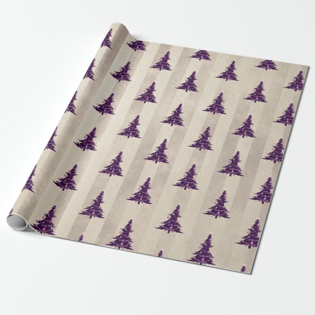 Gotischer Weihnachtsbaum Geschenkpapier (Ungerollt)