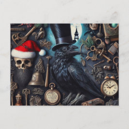Gotischer Weihnachtssurrealismus inspiriert von Po Postkarte