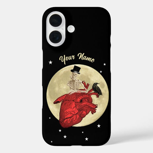 Gotisches anatomisches Herz iPhone 16 Hülle (Rückseite)