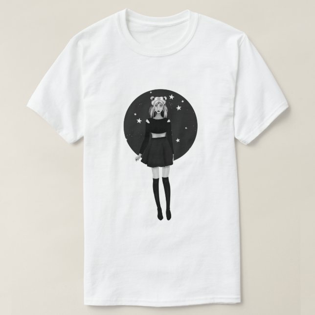 Gotisches Aquarell des Seemannmondes T-Shirt (Design vorne)