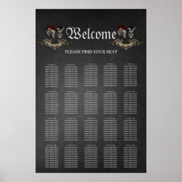 Gotisches Design mit coolen Schädeln Poster