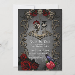 Gotisches Design mit coolen Schädeln Save The Date