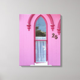 Gotisches Fenster und Schnee - Martha's Vineyard Leinwanddruck