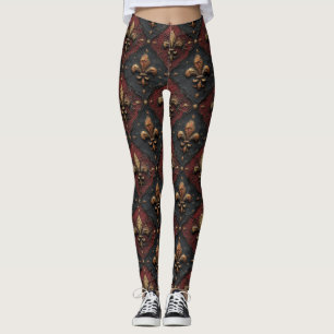 Gotisches geschnitztes Holzwerk Muster (2) Leggings