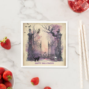 Gotisches Halloween-Party Wasserfarbe Serviette