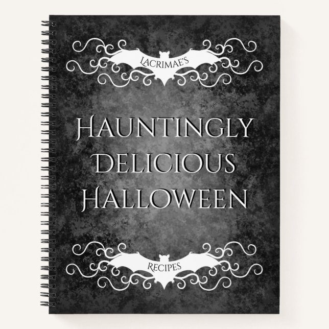 Gotisches Halloween-Rezept Notizbuch (Vorderseite)