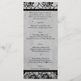 Gotisches Hochzeitsmenü der Schwarzen Rose Menükarte
