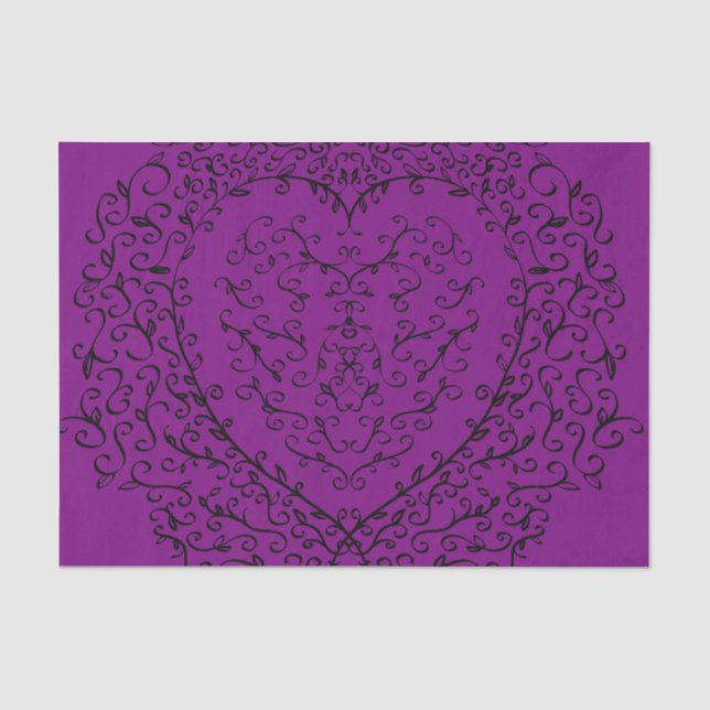 Gotisches Hochzeitszettel für lila und schwarzes H Seidenpapier (Vorderseite)