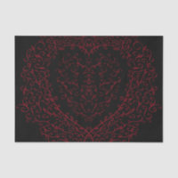 Gotisches Hochzeitszettel mit rotem und schwarzem 