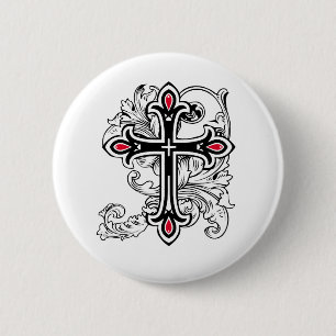 Gotisches Kreuz Button
