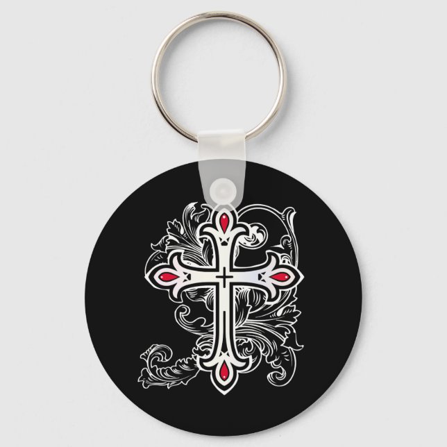 Gotisches Kreuz Schlüsselanhänger (Vorderseite)