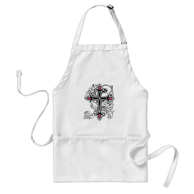 Gotisches Kreuz Schürze (Vorne)