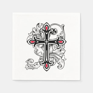 Gotisches Kreuz Serviette