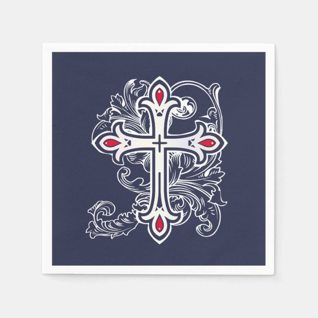 Gotisches Kreuz Serviette (Vorderseite)