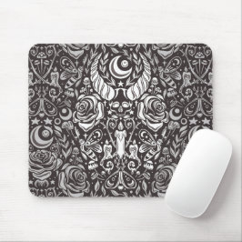 gotisches monochromes Muster Mousepad