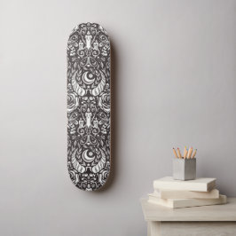 gotisches monochromes Muster Skateboard