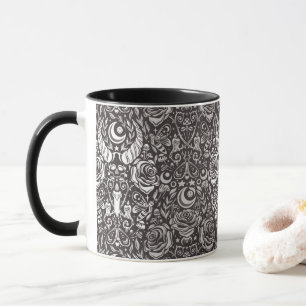 gotisches monochromes Muster Tasse