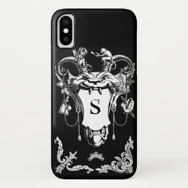 Gotisches Monster antike architektonische Dekorati Case-Mate iPhone Hülle (Rückseite)
