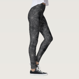 Gotisches Muster aus schwarzem und grauem Spinnenn Leggings