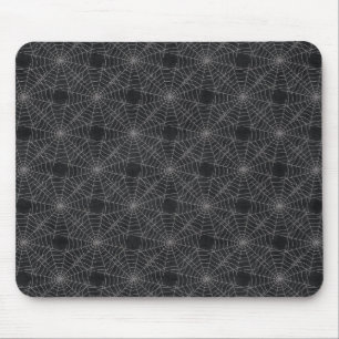 Gotisches Muster aus schwarzem und grauem Spinnenn Mousepad