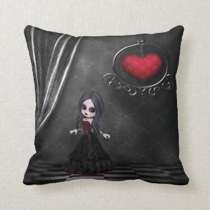 Gotisches Romance Goth Mädchen u. hängendes Kissen