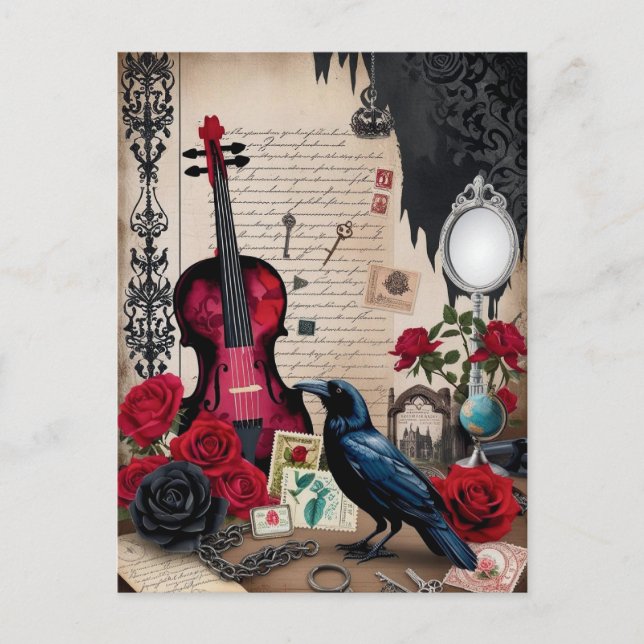 Gotisches Romantisches Vintages Viktorianisches El Postkarte (Vorderseite)