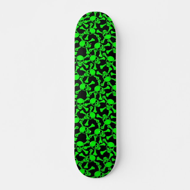 GOTISCHES SCHÄDEL-KNOCHEN-MUSTER SKATEBOARD (Vorne)
