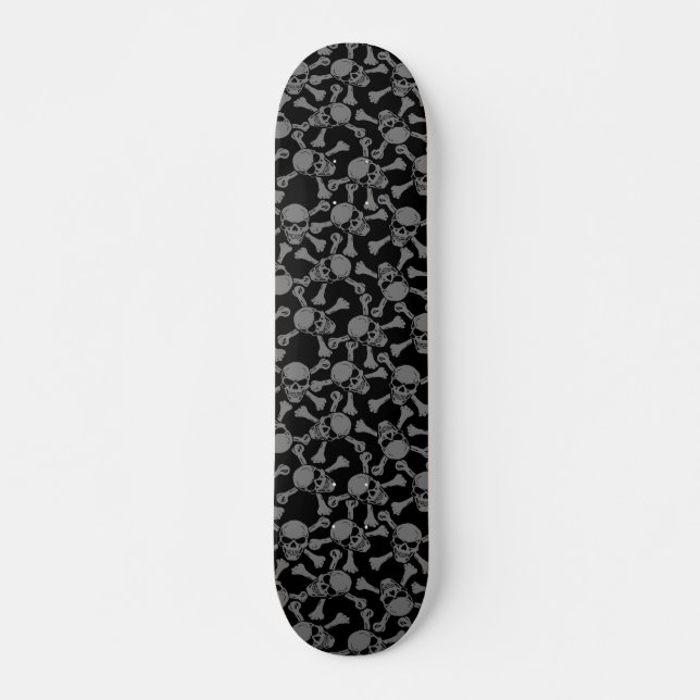 GOTISCHES SCHÄDEL-KNOCHEN-MUSTER SKATEBOARD (Vorne)