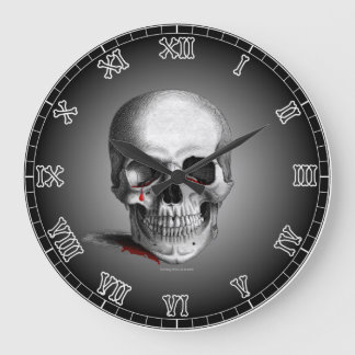 Gotisches schreiendes Schädel-Horror-Blut zerreißt Große Wanduhr