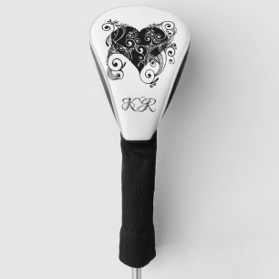 Gotisches Schwarzes Herz Tattoo Art Design Persona Golf Headcover