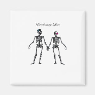 Gotisches Skeleton Couple (Old Pink) Classic Magnet