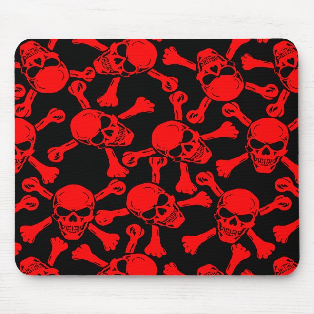 GOTISCHES TOTENKOPF-KREUZBAND-MUSTER MOUSEPAD (Vorne)