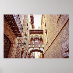 Gotisches Viertel in Barcelona, Spanien Poster