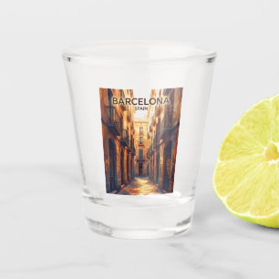Gotisches Viertel Spanien Schnapsglas