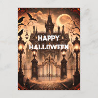 Gotisches Viktorianisches Spuk Haus Vintag Hallowe