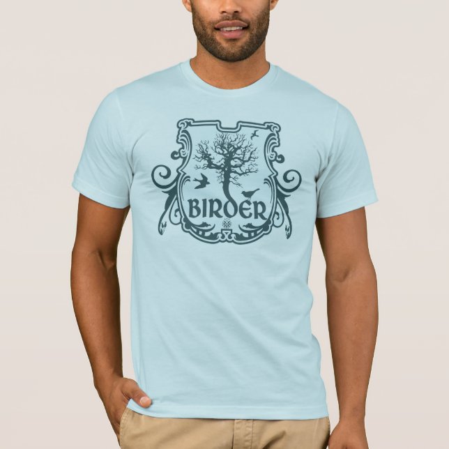 Gotisches Vogelbeobachter-Schild T-Shirt (Vorderseite)