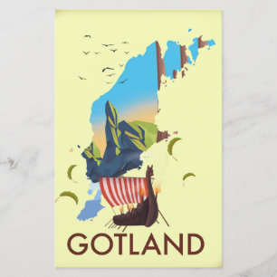 Gotland Ostsee Wikinger Reisekarte