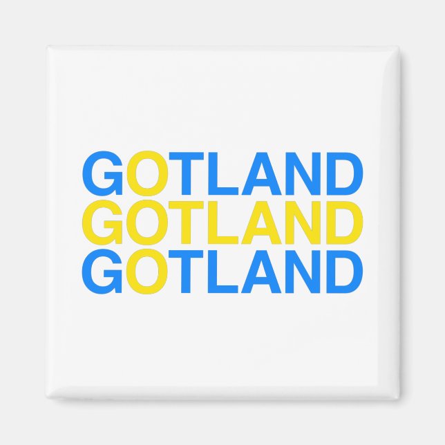 GOTLAND (schwedische Flagge) Magnet (Vorne)