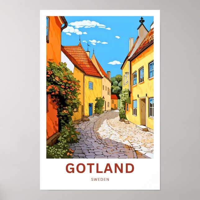 Gotland Sweden Travel Print Poster (Vorne)