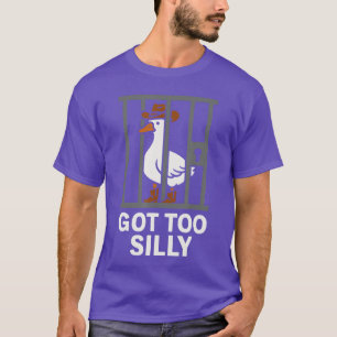 Gotoo Verrückter Cowboy-Gans Lustiges Meme-Design  T-Shirt