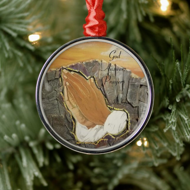 Gott antwortet Gebete Ornament Aus Metall (Baum)