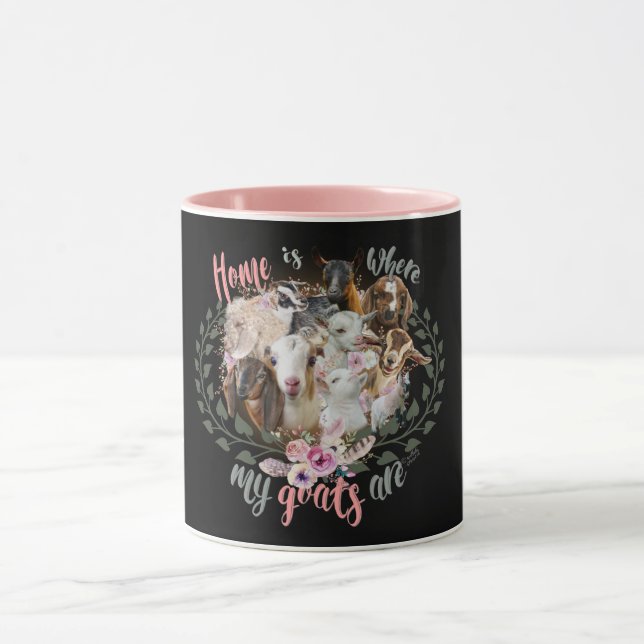 GOTT ART | Zuhause ist, wo meine Ziegen sind GetYe Tasse (Zentrum)