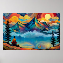 Gott auf dem Berg begegnen Poster