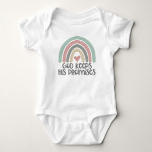 Gott Behalte seine Versprechen Regenbogen Baby Strampler