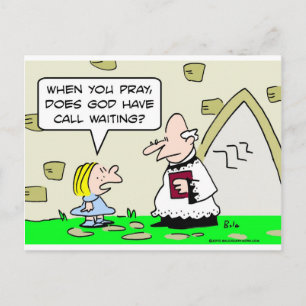 Gott beten gewartet postkarte