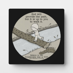 Gott bietet einen Pfad Fotoplatte